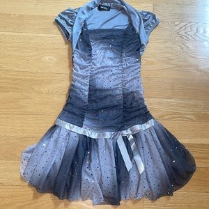 Girls Sparkly Amy Byer Shrug Dress